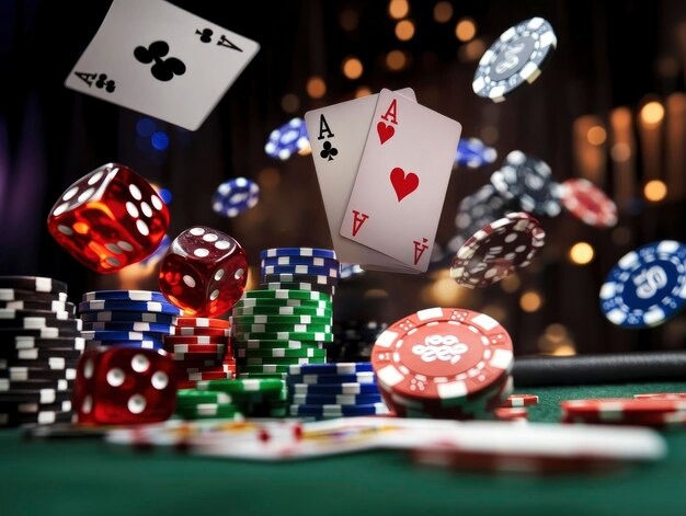 kakakslot Texas Hold'em Bonus mobile app interface on Android phone, showing cards, betting controls, and live dealer video
